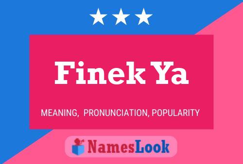 Finek Ya Name Poster