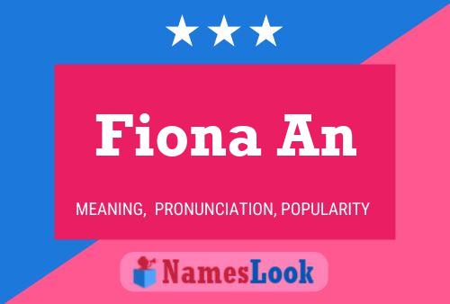 Fiona An Name Poster