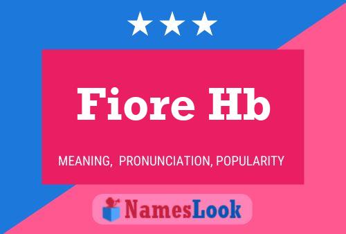 Fiore Hb Name Poster