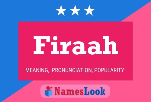 Firaah Name Poster