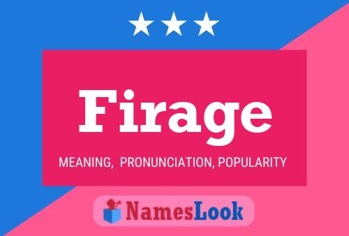 Firage Name Poster