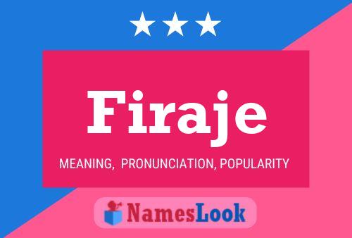 Firaje Name Poster