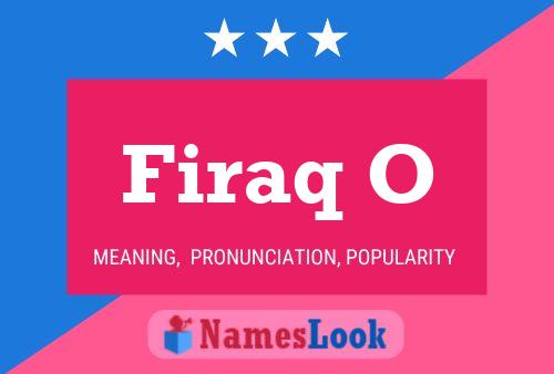 Firaq O Name Poster