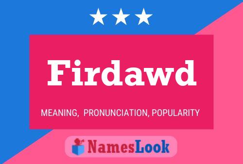 Firdawd Name Poster