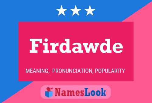 Firdawde Name Poster