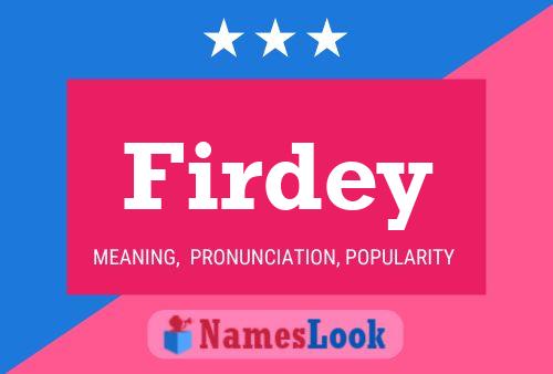 Firdey Name Poster