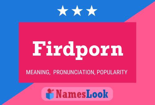 Firdporn Name Poster