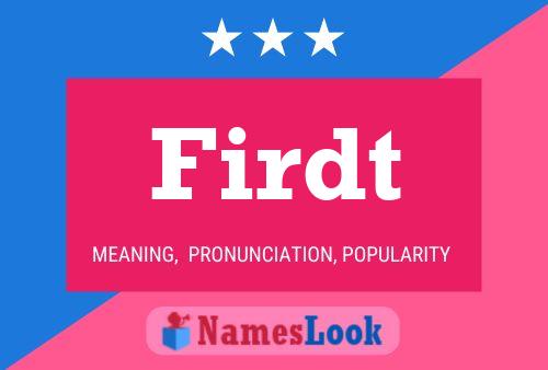 Firdt Name Poster