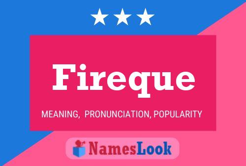 Fireque Name Poster