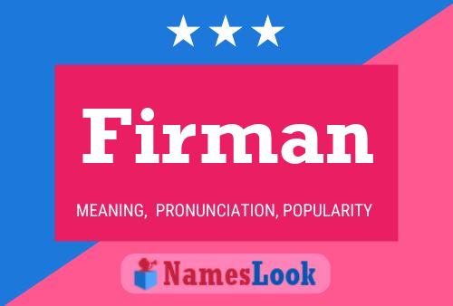 Firman Name Poster