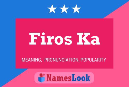 Firos Ka Name Poster