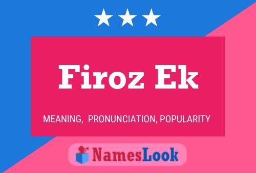 Firoz Ek Name Poster