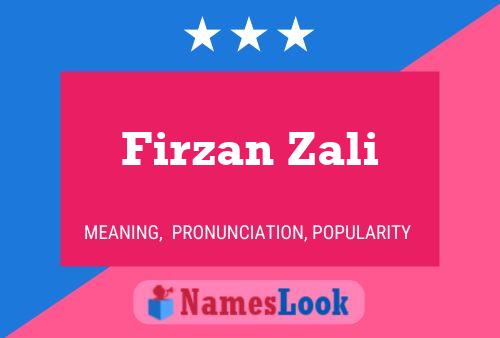 Firzan Zali Name Poster