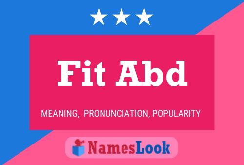 Fit Abd Name Poster