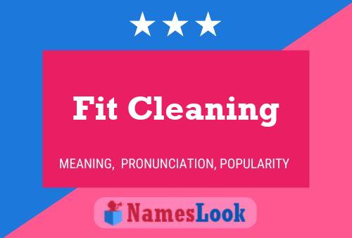 Fit Cleaning Name Poster