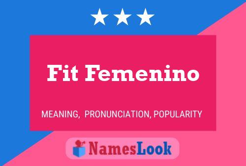 Fit Femenino Name Poster