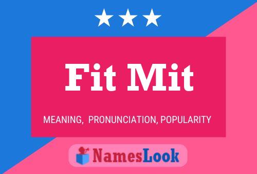 Fit Mit Name Poster