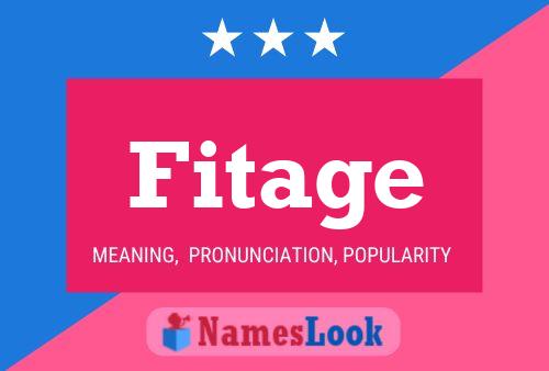 Fitage Name Poster