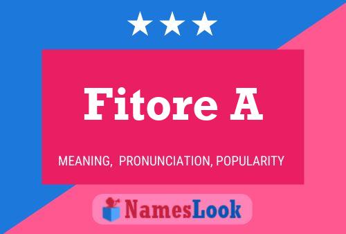 Fitore A Name Poster