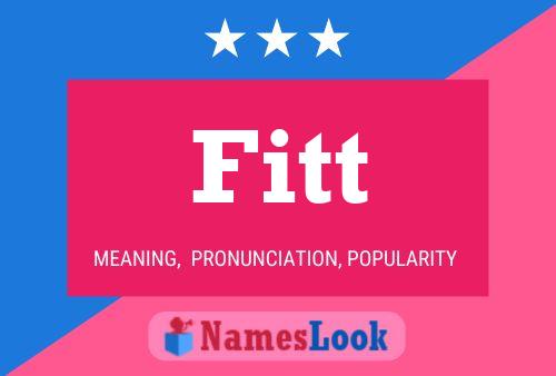 Fitt Name Poster