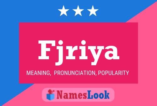 Fjriya Name Poster