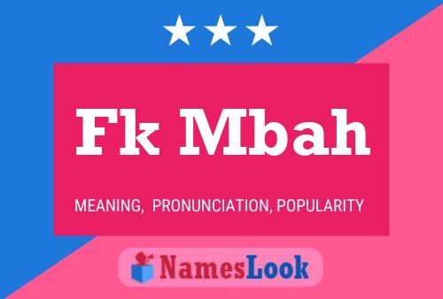 Fk Mbah Name Poster