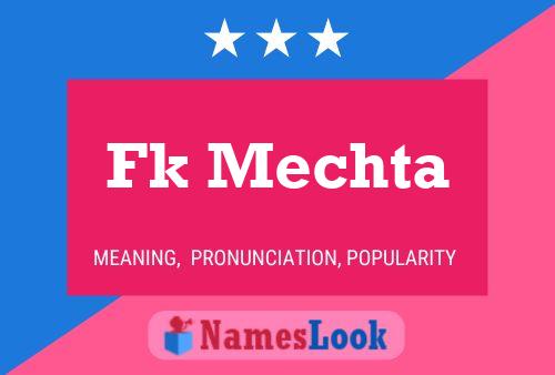 Fk Mechta Name Poster