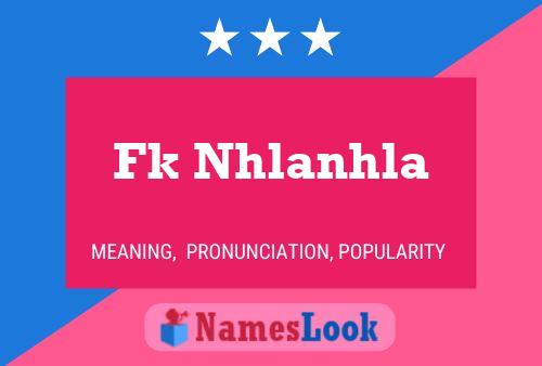 Fk Nhlanhla Name Poster