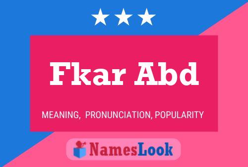 Fkar Abd Name Poster