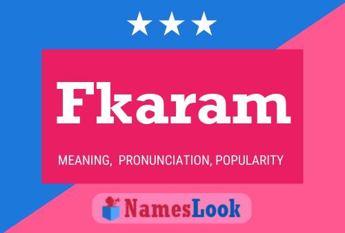 Fkaram Name Poster