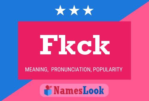 Fkck Name Poster