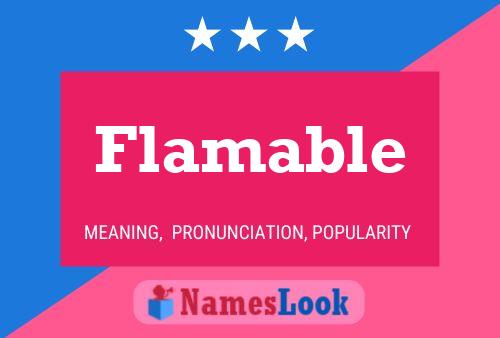 Flamable Name Poster