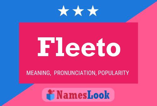 Fleeto Name Poster