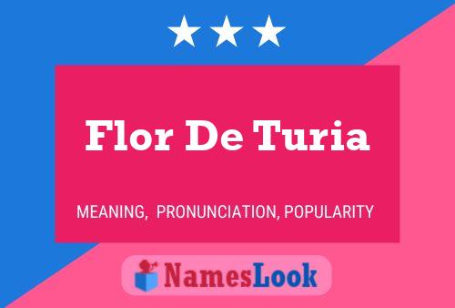 Flor De Turia Name Poster