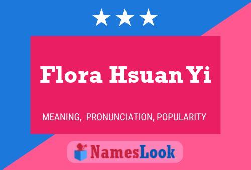 Flora Hsuan Yi Name Poster