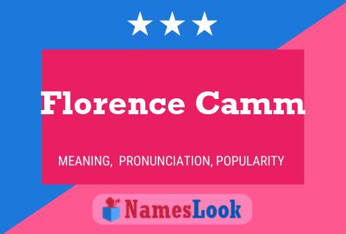 Florence Camm Name Poster