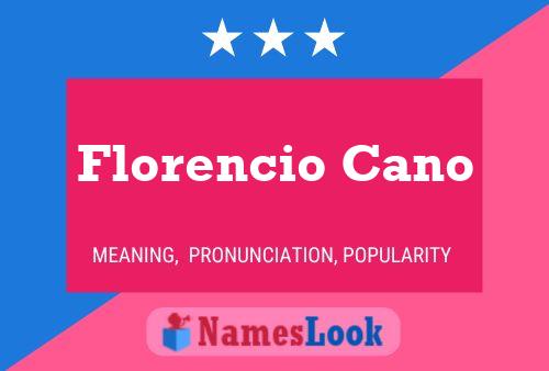 Florencio Cano Name Poster