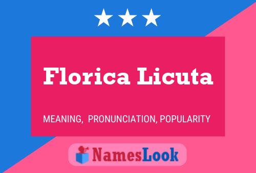 Florica Licuta Name Poster