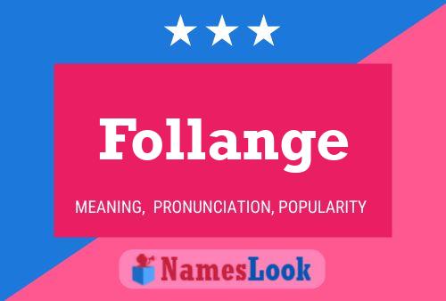 Follange Name Poster