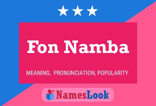 Fon Namba Name Poster