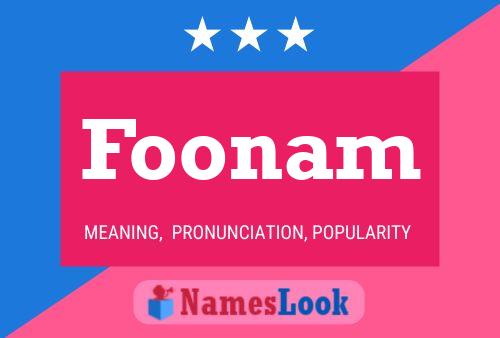 Foonam Name Poster