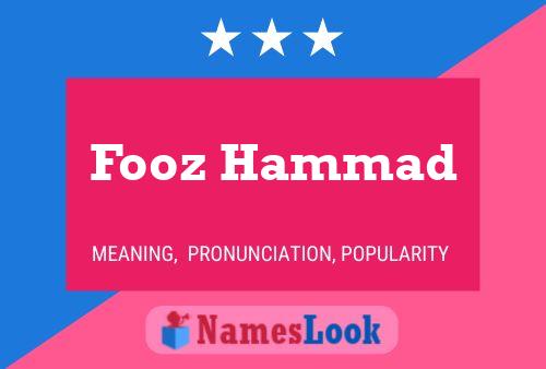 Fooz Hammad Name Poster