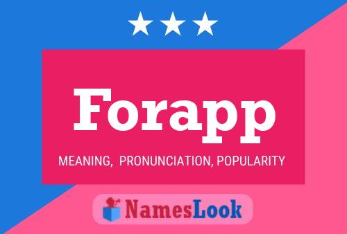 Forapp Name Poster