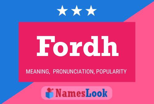 Fordh Name Poster