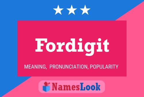 Fordigit Name Poster