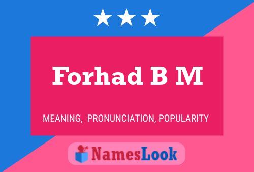 Forhad B M Name Poster