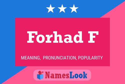 Forhad F Name Poster