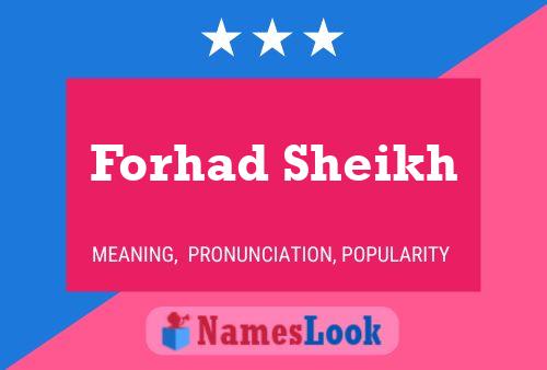 Forhad Sheikh Name Poster