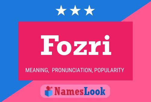 Fozri Name Poster