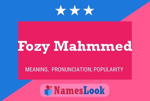 Fozy Mahmmed Name Poster